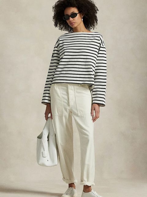 Polo Ralph Lauren longsleeve bawełniany kolor biały 211959103