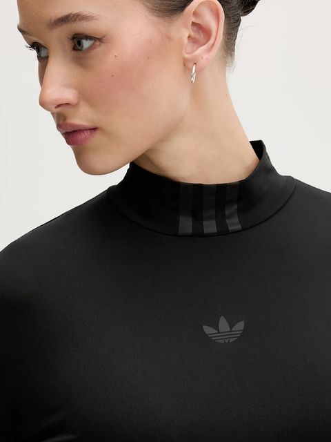 adidas Originals sukienka Ruched kolor czarny maxi dopasowana JW2806