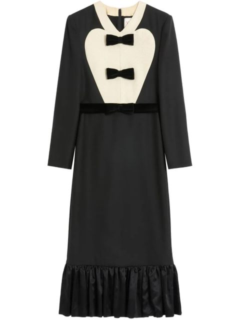 Valentino Garavani bow-detail midi dress - Black