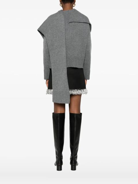 Simkhai scarf-detail sweater - Grey