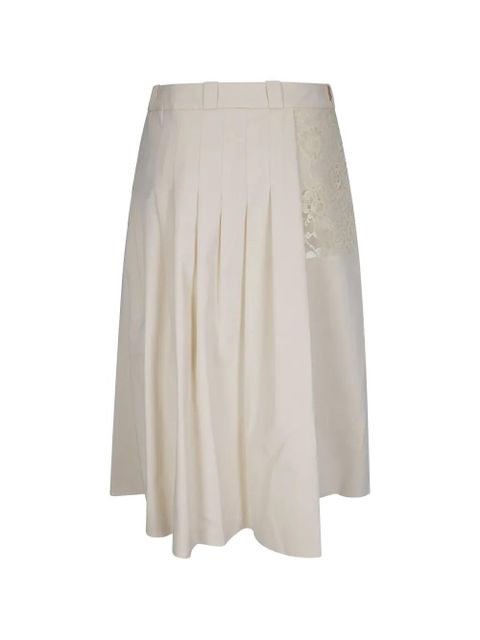 OUR LEGACY Origami lace-insert midi skirt - Neutrals - zdjęcie produktu nr 2