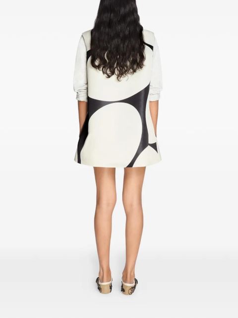 DRIES VAN NOTEN Dabel Giant Egg satin mini dress - Neutrals