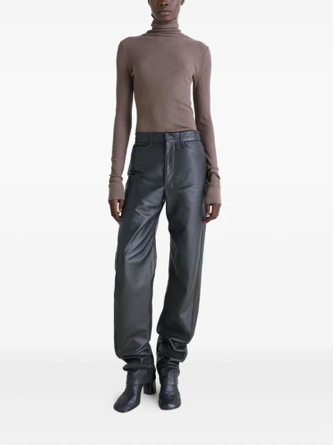 LEMAIRE turtleneck ribbed top - Brown - zdjęcie produktu nr 2