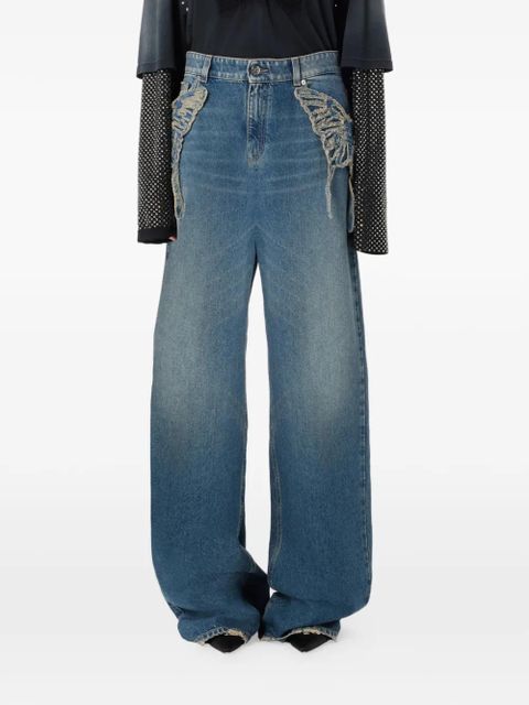 Blumarine butterfly jeans - Blue