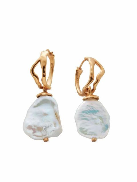 Monica Vinader Keshi pearl hoop earrings - Gold - zdjęcie produktu nr 1