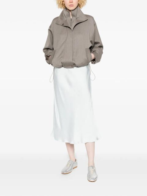 Jil Sander elasticated-waistband midi skirt - Blue - zdjęcie produktu nr 2