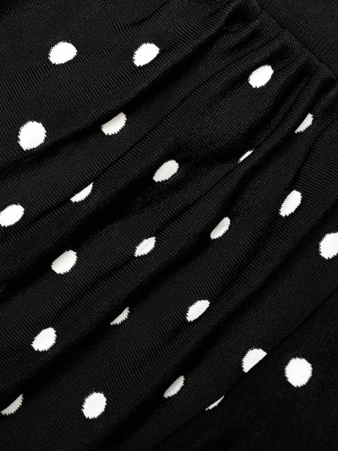 Self-Portrait polka-dot one-shoulder mini dress - Black - zdjęcie produktu nr 2