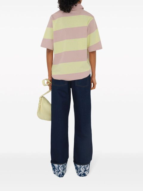 Burberry striped cotton polo shirt - Neutrals