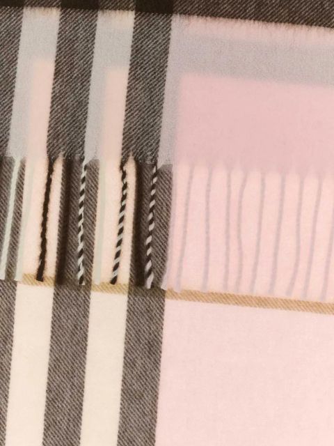 Burberry embroidered check scarf - Pink - zdjęcie produktu nr 2