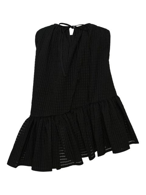 Cecilie Bahnsen Bettina asymmetric sleeveless top - Black - zdjęcie produktu nr 2