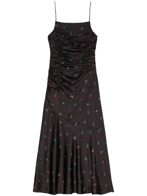 GANNI ruched slip dress - Black - zdjęcie produktu nr 1