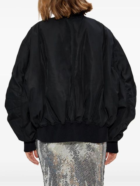 The Attico bishop-sleeves bomber jacket - Black