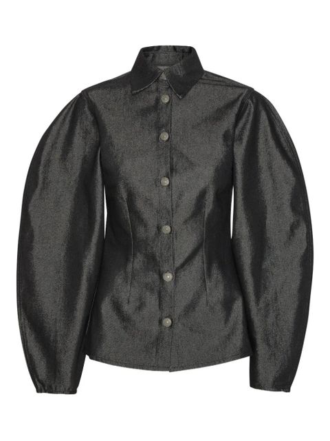 ROTATE BIRGER CHRISTENSEN puff-sleeve shirt - Black - zdjęcie produktu nr 1