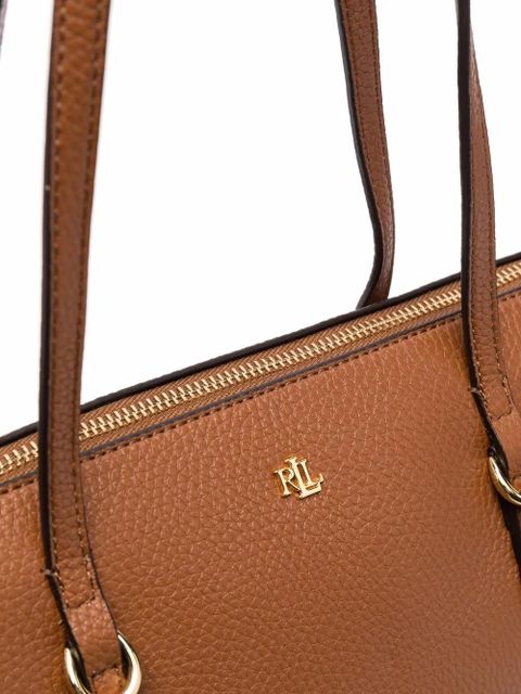 Lauren Ralph Lauren Keaton logo-plaque tote bag - Brown