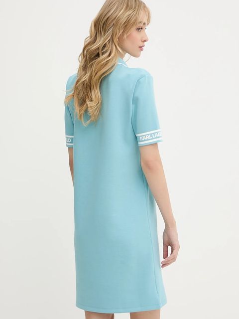 Karl Lagerfeld sukienka kolor niebieski mini prosta A3W13003