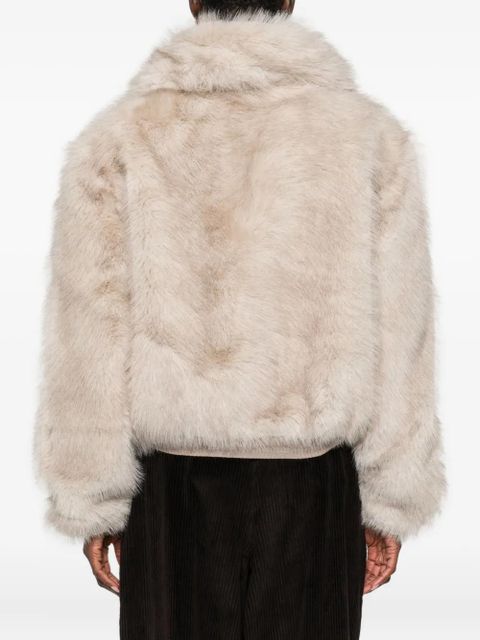 The Frankie Shop Hope faux fur coat - Neutrals