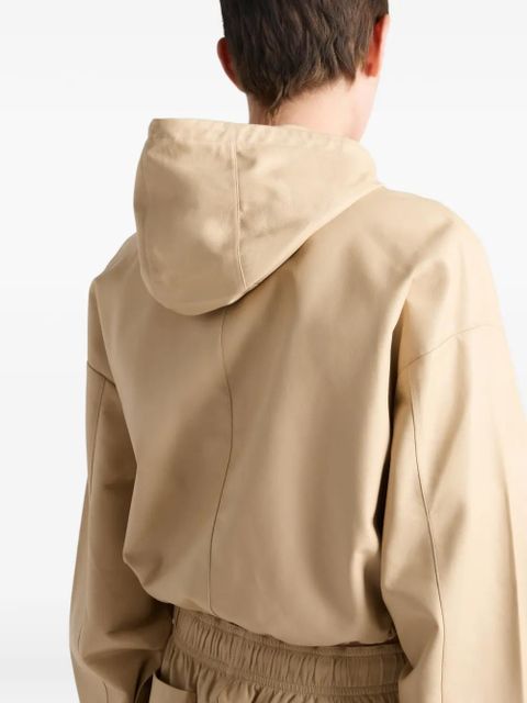 Prada nappa leather jacket - Neutrals