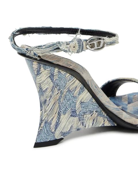 Diesel D-Amber-Wedge sandals - Blue - zdjęcie produktu nr 2