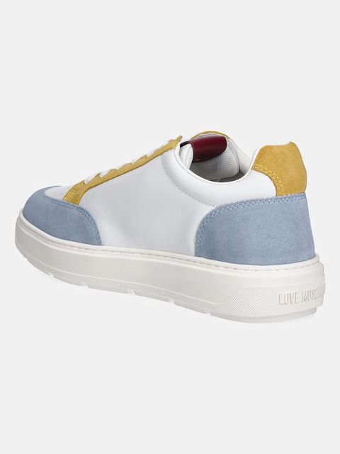 Love Moschino sneakersy skórzane kolor biały JA15154G1MIAA10B