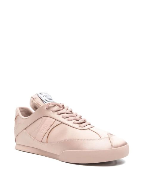 Chloé CHLOE KICK SATIN MID TOP SNEAKERS - Neutrals - zdjęcie produktu nr 2