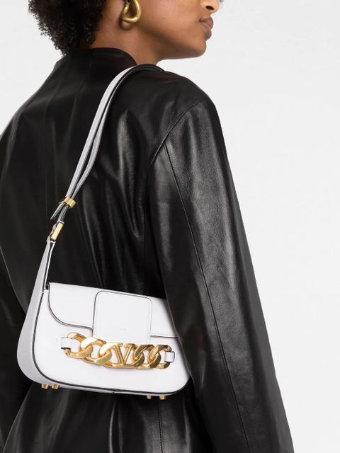 Valentino Garavani VLogo leather crossbody bag - White