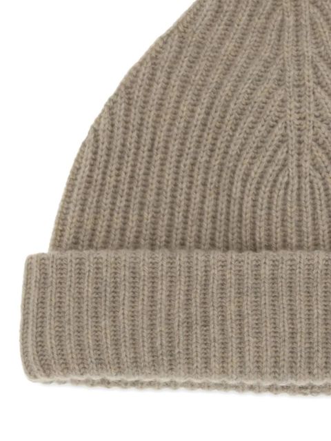 Loro Piana Jupiter ribbed cashmere beanie hat - Neutrals