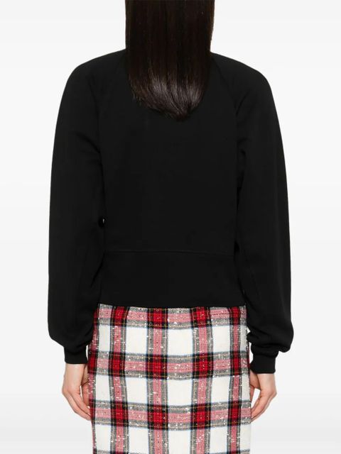 Vivienne Westwood Orb-logo-embroidery cotton sweatshirt - Black