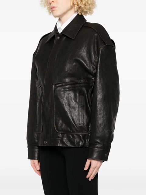 Saint Laurent leather jacket - Black