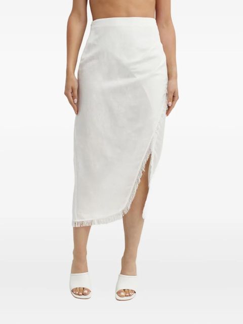 Simkhai Quinton fringed midi skirt - White - zdjęcie produktu nr 1