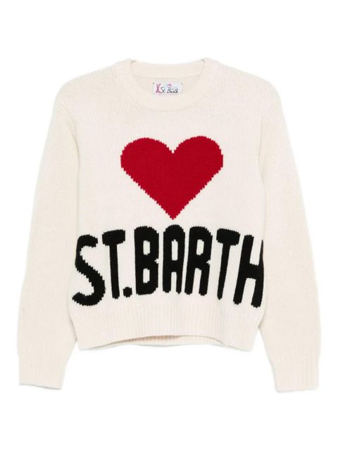 MC2 Saint Barth kyla heart knitwear - White