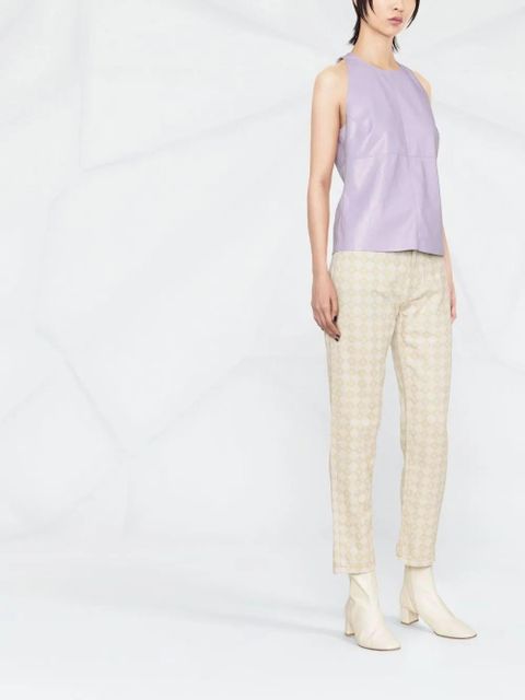 Nanushka Teza panelled sleeveless top - Purple