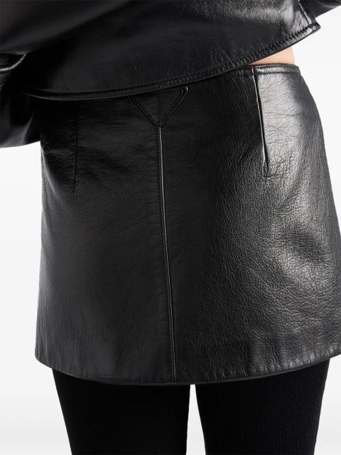 Prada leather miniskirt - Black