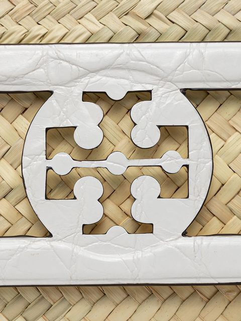 Tory Burch kosz plażowy Ella Straw kolor beżowy 169396-101