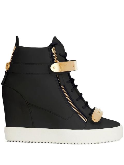 Giuseppe Zanotti Coby 75mm wedge-heel sneakers - White - zdjęcie produktu nr 1