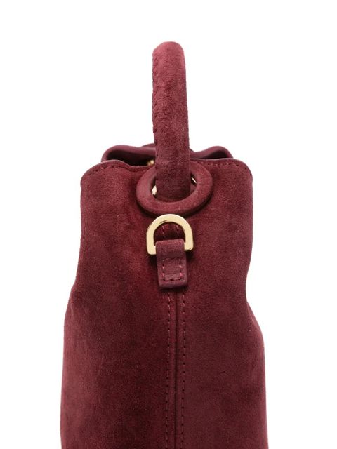 Elleme Madeleine suede top-handle tote bag - Red