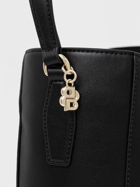 BOSS torebka skórzana kolor czarny 50552149