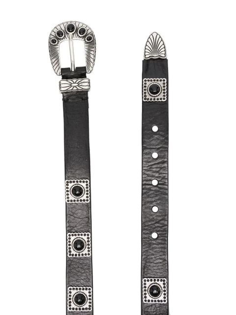 Golden Goose stud-embellished leather belt - Black - zdjęcie produktu nr 2