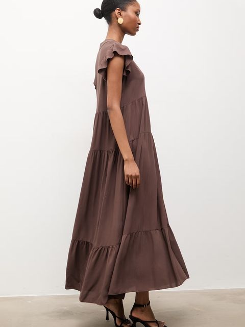 Answear.LAB sukienka z domieszką lnu - zdjęcie produktu nr 2