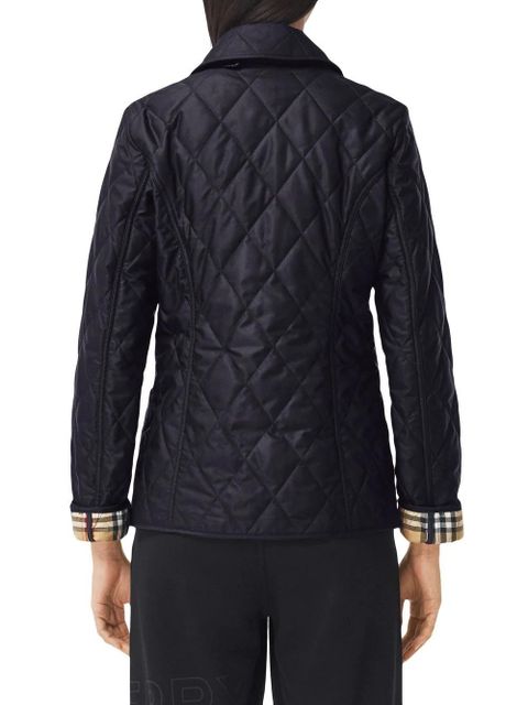 Burberry diamond-quilted thermoregulated jacket - Blue