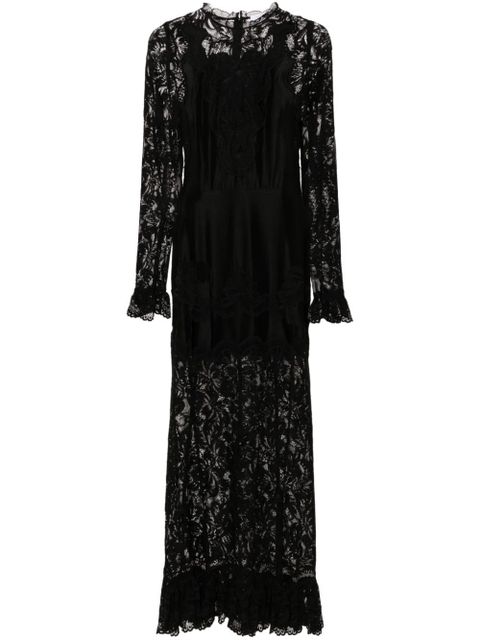 Rabanne floral-lace detail maxi dress - Black - zdjęcie produktu nr 1