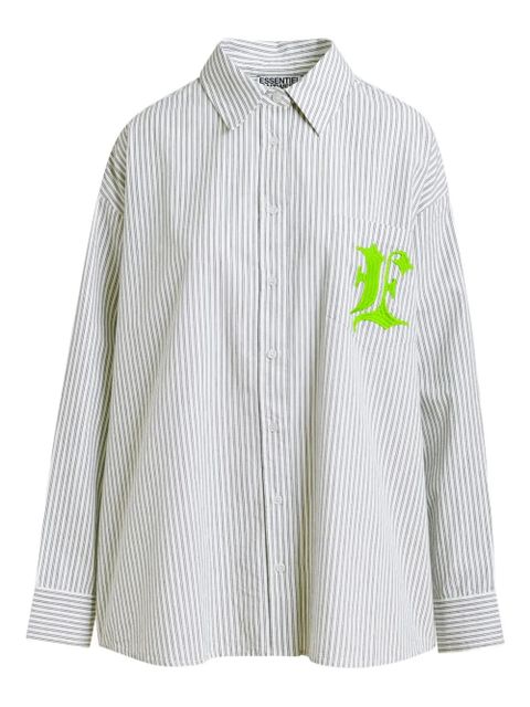 Essentiel Antwerp striped embroidered pocket shirt - Grey - zdjęcie produktu nr 1
