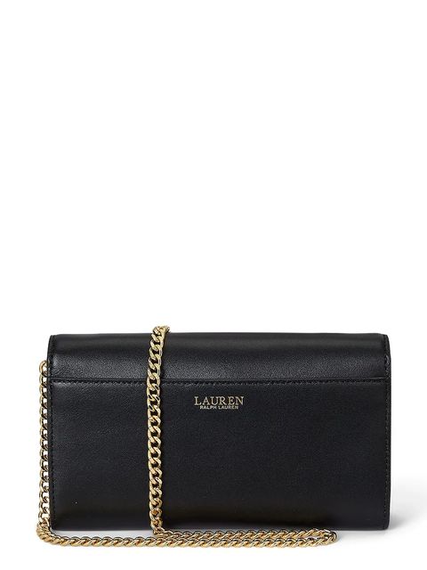 Lauren Ralph Lauren torebka skórzana kolor czarny 432980206