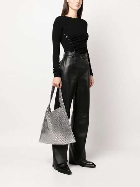 Rabanne Pixel metallic tote bag - Silver