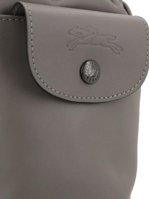 Longchamp Le Pliage Xtra XS drawstring leather cross body bag - Grey