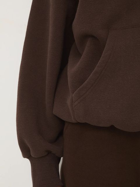 Medicine bluza damska kolor brązowy z kapturem gładka