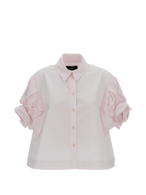 Simone Rocha ruffled-hem shirt - Pink - zdjęcie produktu nr 1