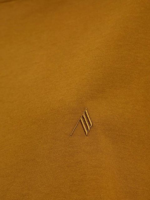 The Attico embroidered side-slit T-shirt - Brown