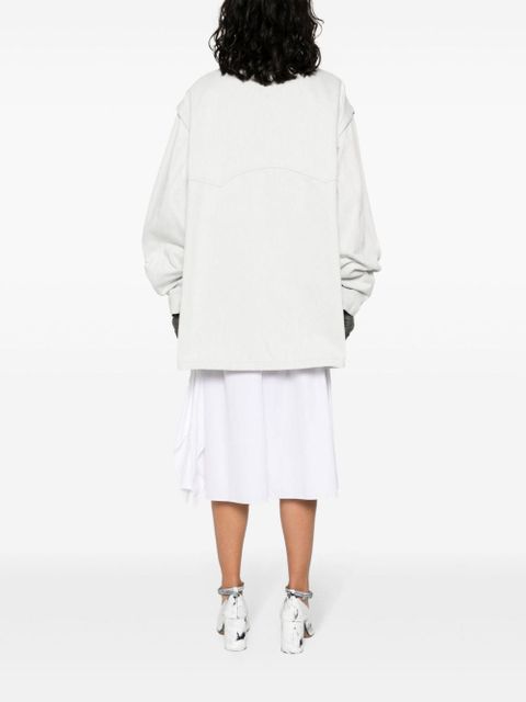 Maison Margiela oversize-collar denim jacket - Grey