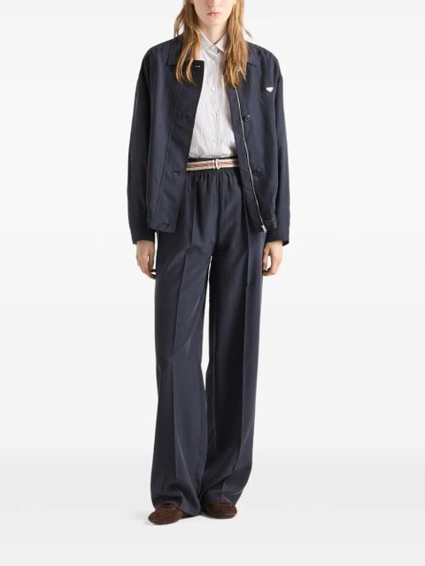 Prada washed silk pants - Blue - zdjęcie produktu nr 2