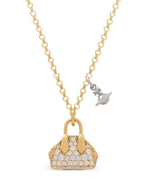 Vivienne Westwood Yasmine crystal-embellished pendant necklace - Gold - zdjęcie produktu nr 1